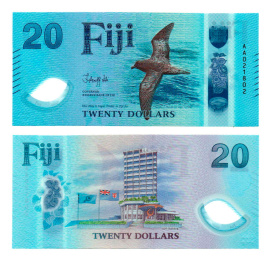 Фиджи 20 долларов 2026 год (полимер)