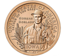 Американские инновации "Норман Борлоуг (Айова)" - 1 доллар 2026 год