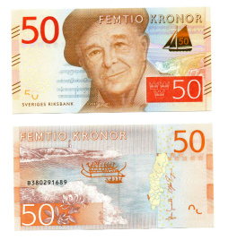 Швеция 50 крон 2015 год